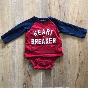 🦊 Baby Gap Heart Breaker Onesie